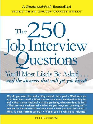cover image of The 250 Job Interview Questions